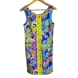 Lilly Pulitzer sleeveless multicolor sheath dress size 4